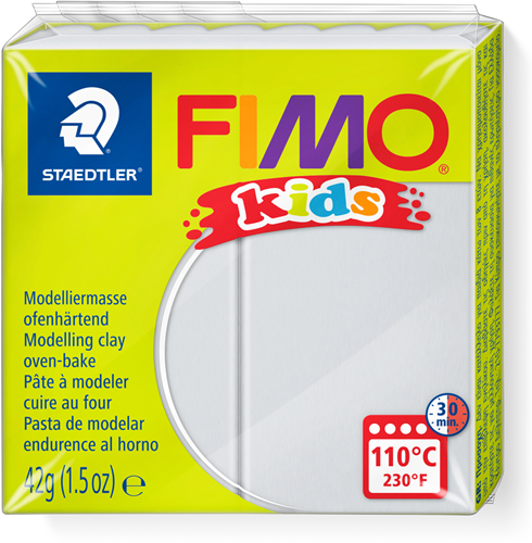 Fimo pâte à modeler kids gris clair 42g cuisson créative