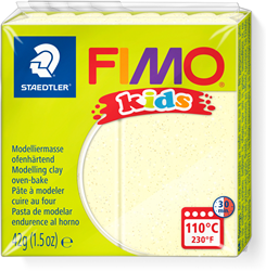 Fimo boetseerklei kids 42g lichtgeel parelmoer ovenhardend