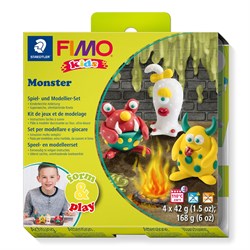 Fimo pâte à modeler set monstres pour enfants avec décor de jeu