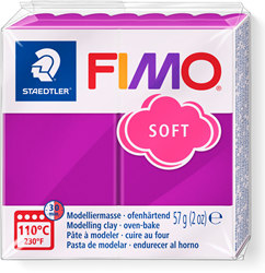 Fimo pâte à modeler soft violet - pâte à cuire au four 57g créatif