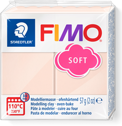Fimo pâte à modeler soft pêche 57g cuisson au four jouet créatif