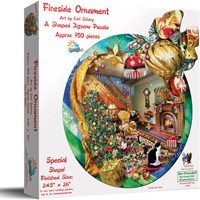 SunsOut puzzle Fireside Ornament - 750 pièces puzzle de Noël-2