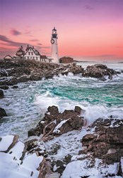 Clementoni puzzle 1000 pièces First Snow at Portland Head compact