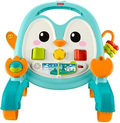Mattel speelgoed Fisher-Price 2-in-1 muzikale pinguïn loopwagen
