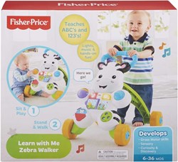 Mattel loopwagen Fisher-Price zebra baby speelgoed met muziek