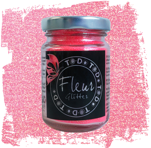Fleur paillettes fluo rose 90 grammes paillettes époxy loisirs créatifs