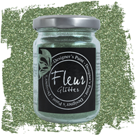 Fleur paillettes époxy vert sauge 90g décoration loisirs créatifs