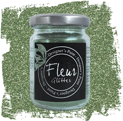 Fleur glitter epoxy salie groen 90 gram decoratie knutselen