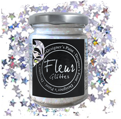 Fleur glitter sterren wit regenboog 90g epoxy knutselmateriaal