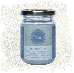 Fleur glitterverf zilver 130 ml - waterbasis lak voor creatief knutselen