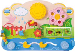 BigJigs houten activiteitenpaneel - educatief bloemenspeelgoed