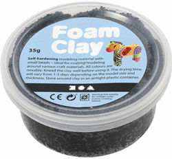 Foam Clay boetseerklei zwart 35 gram - creatief speelgoed