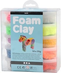 Foam Clay kleiset met 10 kleuren - 10x35gram