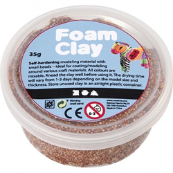Foam Clay klei donkerbruin 35 gram - zelfhardende boetseerklei