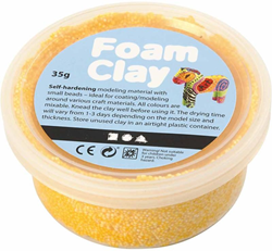 Foam Clay boetseerklei geel 35 gram - zelfhardend knutselmateriaal