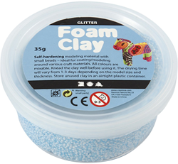 Foam Clay Foam Clay® Glitter Licht Blauw 35gr