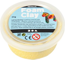Foam Clay boetseerklei geel metallic 35 gram - zelfhardend speelgoed