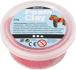 Foam Clay boetseerklei rood metallic 35gr - creatief speelgoed