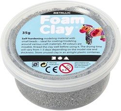 Foam Clay®, zilver, metallic, 35 gr/ 1 Doosje
