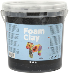 Foam Clay - Zwart, 560gr.
