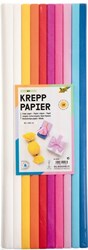 Folia papier crépon set créatif 10 couleurs 50x200 cm décoration