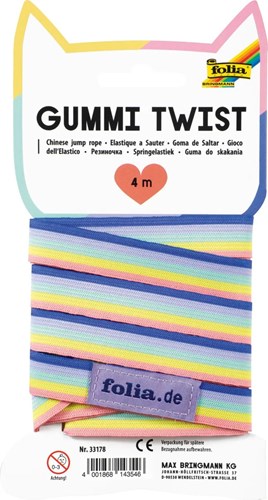 Folia springelastiek Gummi Twist 4m kleurrijk buitenspeelgoed