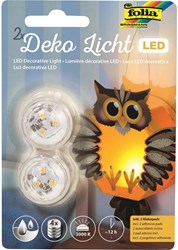 Folia lampes LED décoratives blanc chaud étanches avec piles incluses