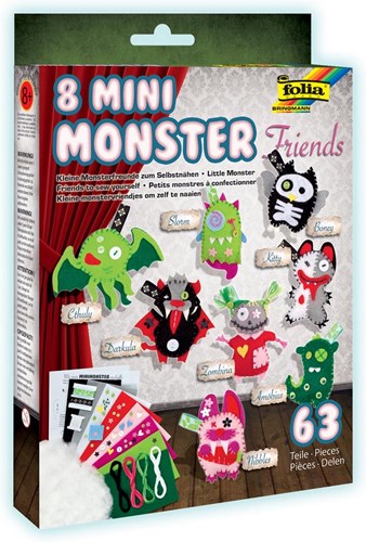 Folia kit créative mini monstres - Set pour 8 amis monstres