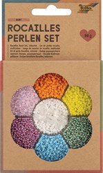 Folia set de perles coloré - création de bijoux rocaille pour enfants
