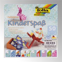 Folia origamipapier vouwblaadjes kinderen - 50 vel - 15x15cm knutselplezier