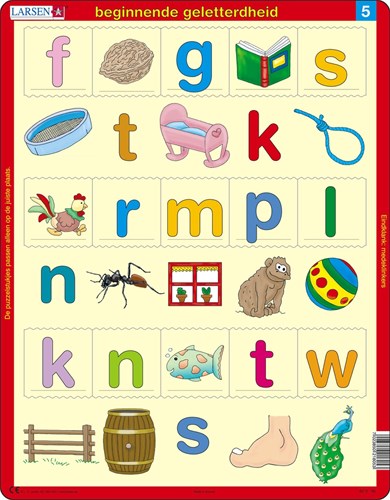 Larsen puzzle - Premiers apprentissages de la lecture 5 - jouet éducatif - 15 pièces