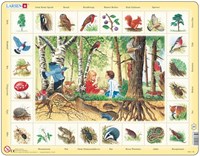 Larsen puzzel - dieren uit het bos - 48 stukjes - educatief speelgoed