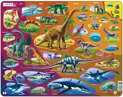 Larsen legpuzzel - dinosaurussen - educatief karton - 85 stukjes