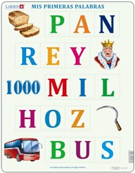 Larsen puzzel - Spaanse woorden leren - educatief speelgoed 15 stukjes