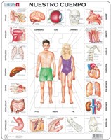 Larsen puzzle - puzzle éducatif cadre Nuestro Cuerpo espagnol 35 pièces