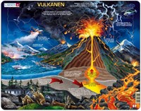 Larsen legpuzzel - Vulkanen educatief karton 70 stukjes