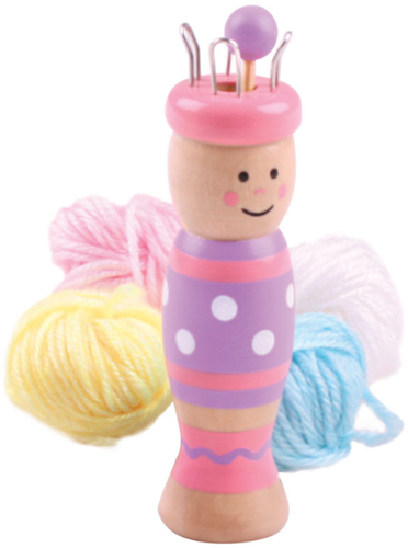 BigJigs - Poupée tricoteuse - Set de tricot en bois avec laine