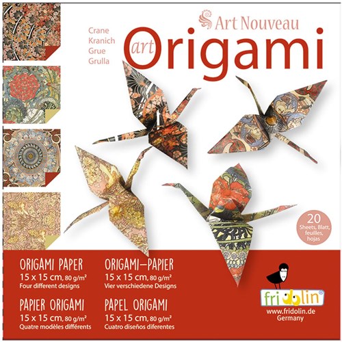 Fridolin papier origami Art Nouveau 15x15 cm 20 feuilles pliage créatif