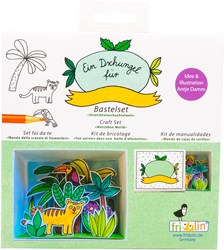 Fridolin luciferdoosje knutselset jungle 6,6x2,8x5,2 cm creatief speelgoed