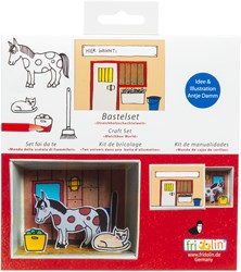 Fridolin boîte d'allumettes kit créatif écurie 6,6x2,8x5,2 cm jouet créatif