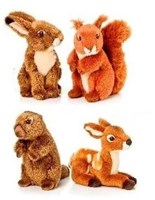 Peluches animaux de la forêt