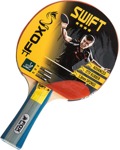 Fox TT raquette de tennis de table Swift 4 Star - rouge noir brun - avancés