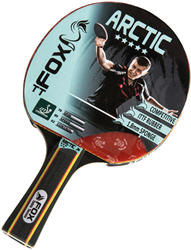 Fox TT tafeltennisbat Arctic 5 Star - rood zwart geel - voor competitie
