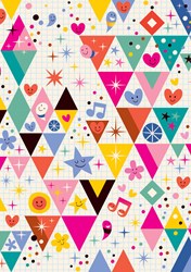 Yazz puzzle Fun Triangles - 1000 pièces jouet coloré en plastique