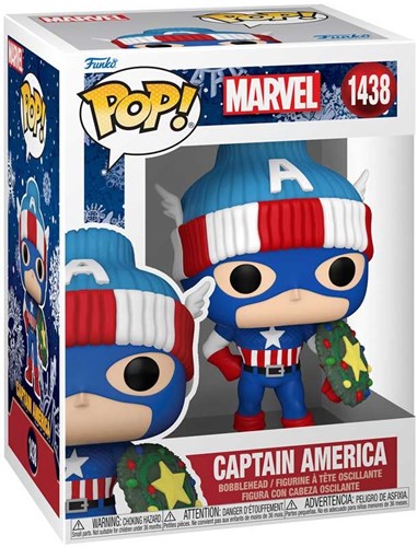 Funko figurine Marvel Holiday Captain America pop en vinyle