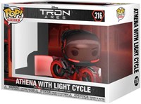 Figurine d'action Funko Tron Ares Athena avec Light Cycle pop vinyl