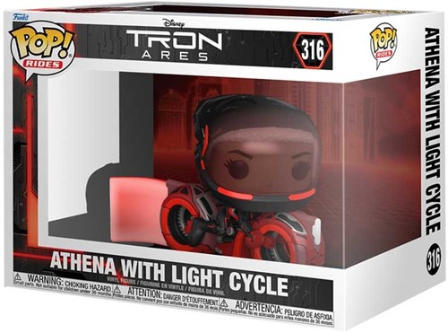 Figurine d'action Funko Tron Ares Athena avec Light Cycle pop vinyl