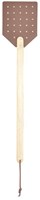 Esschert Design tapette à mouches cuir marron avec manche en bois 52 cm