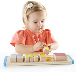 Guidecraft educatief speelgoed vierkant breuken houten spel