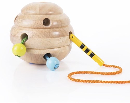 Guidecraft bijenkorf educatief spel veter rijgen multicolor karton-3